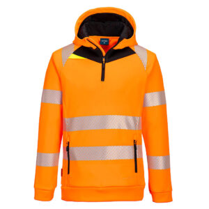 DX4 Hi-Vis Hoddie med 1/4 dragkedja