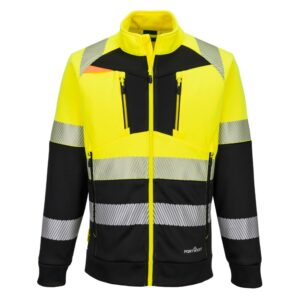 Alternative view of DX4 Hi-Vis klass 1 Sweatshirt med dragkedja och trattformad hals