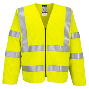 Bizflame Hi-Vis FR långärmad väst med dragkedja