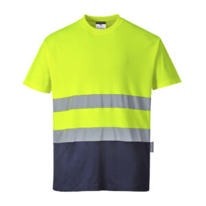 Alternative view of Tvåfärgad varsel-T-shirt i bomullsblandning