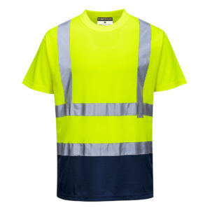 Tvåfärgad varsel-T-shirt