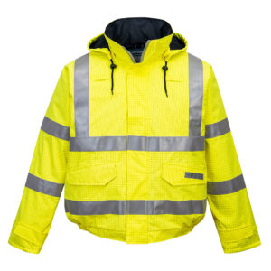 Alternative view of Bizflame Regn Hi-Vis Antistatisk FR Bomber Jacka