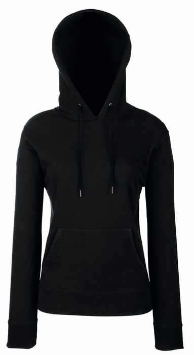 Ladies Classic Hooded Sweat - Black