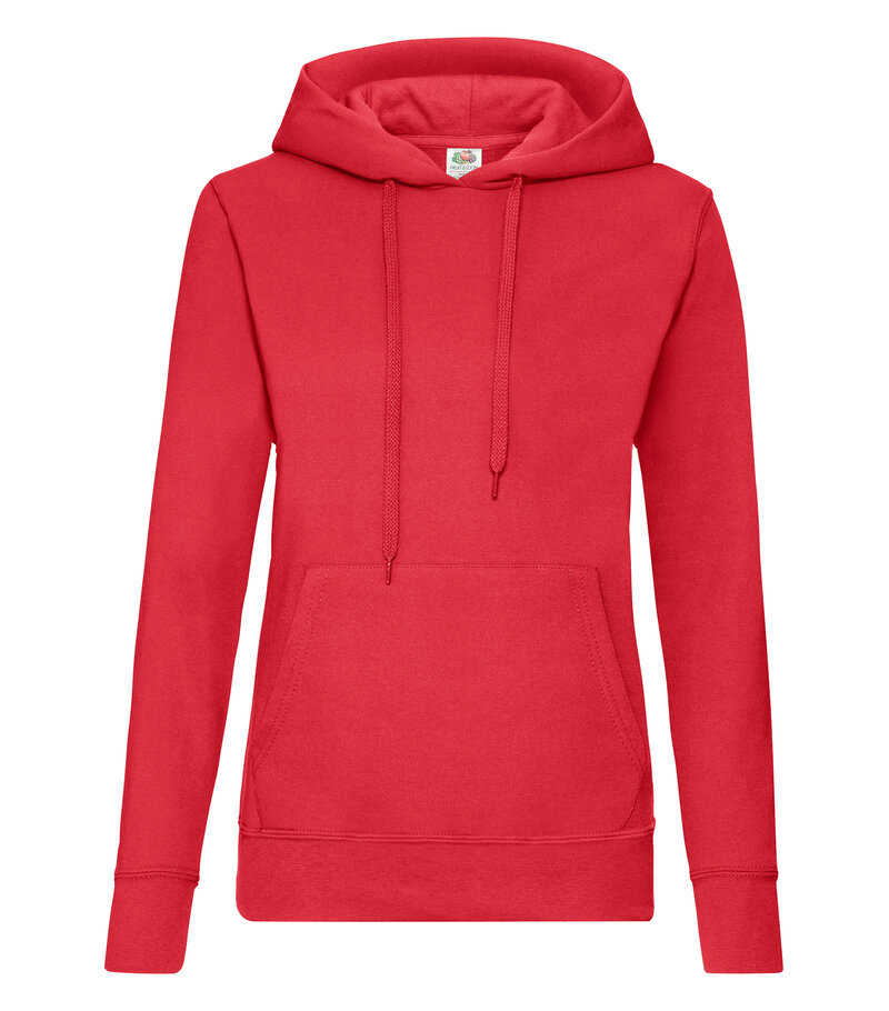 Ladies Classic Hooded Sweat - Red