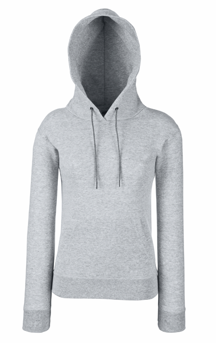 Ladies Classic Hooded Sweat - Heather Grey