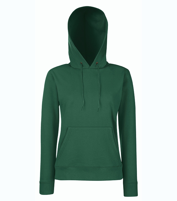 Ladies Classic Hooded Sweat - Bottle Green