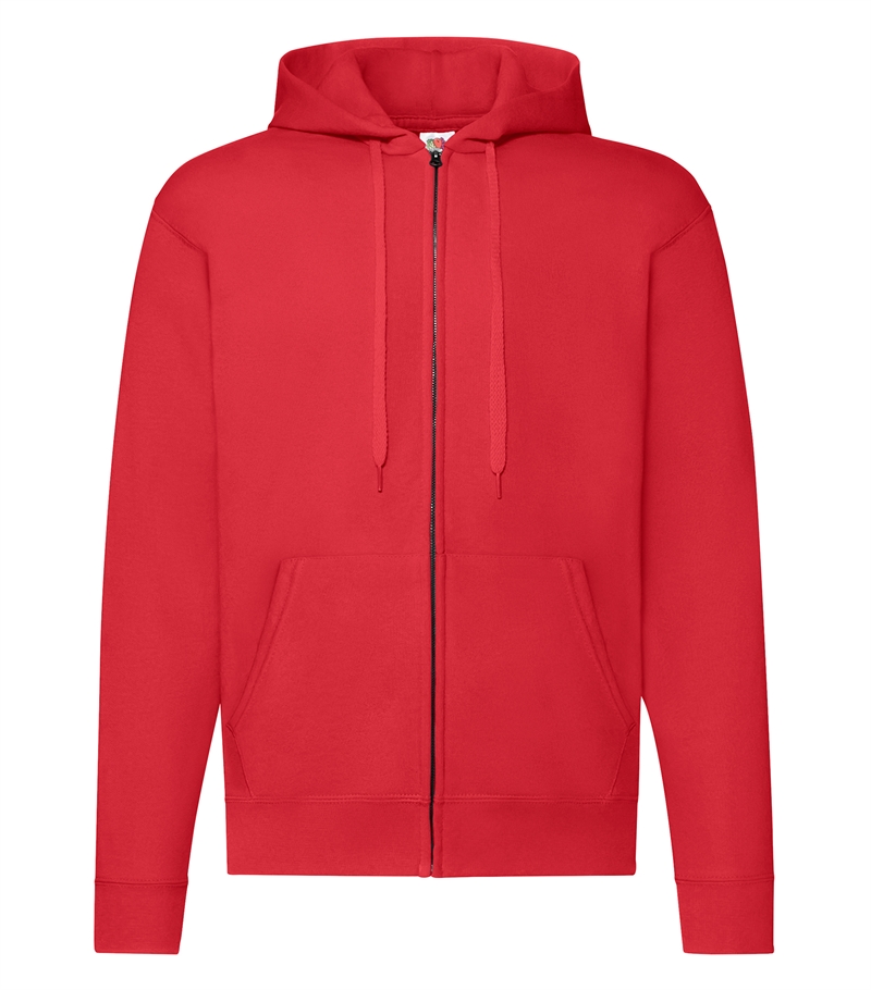 Classic Hooded Sweat Jacket - Red