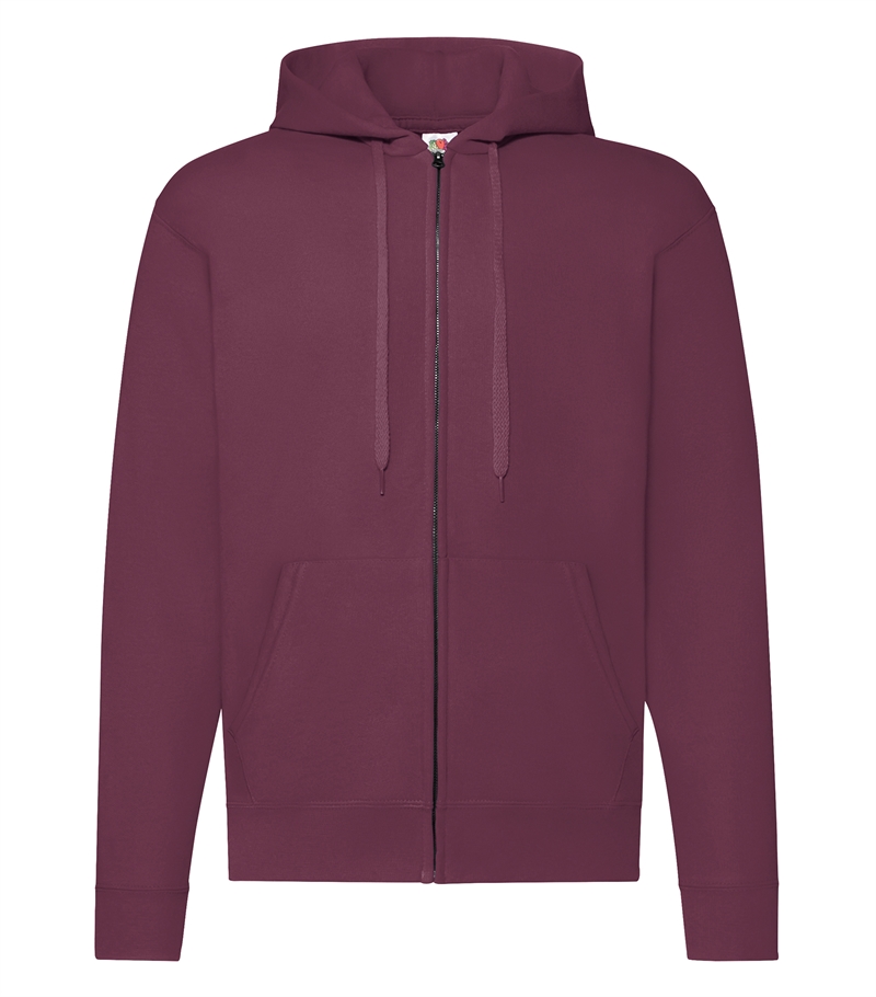 Classic Hooded Sweat Jacket - Burgundy