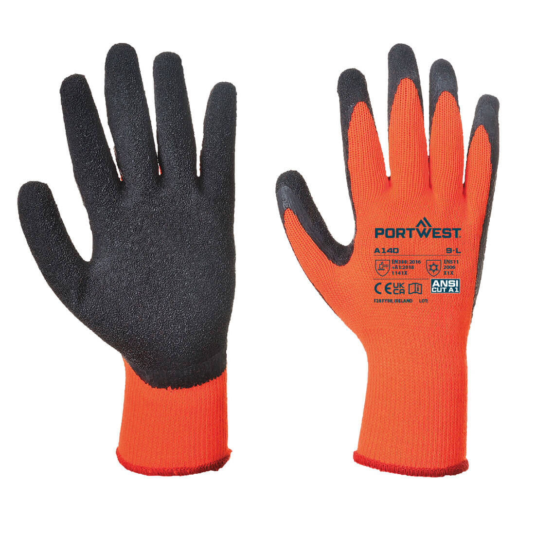 Thermal Grip Glove - Orange/Svart