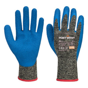 Aramid HR Cut Latex Glove - Svart/Blå