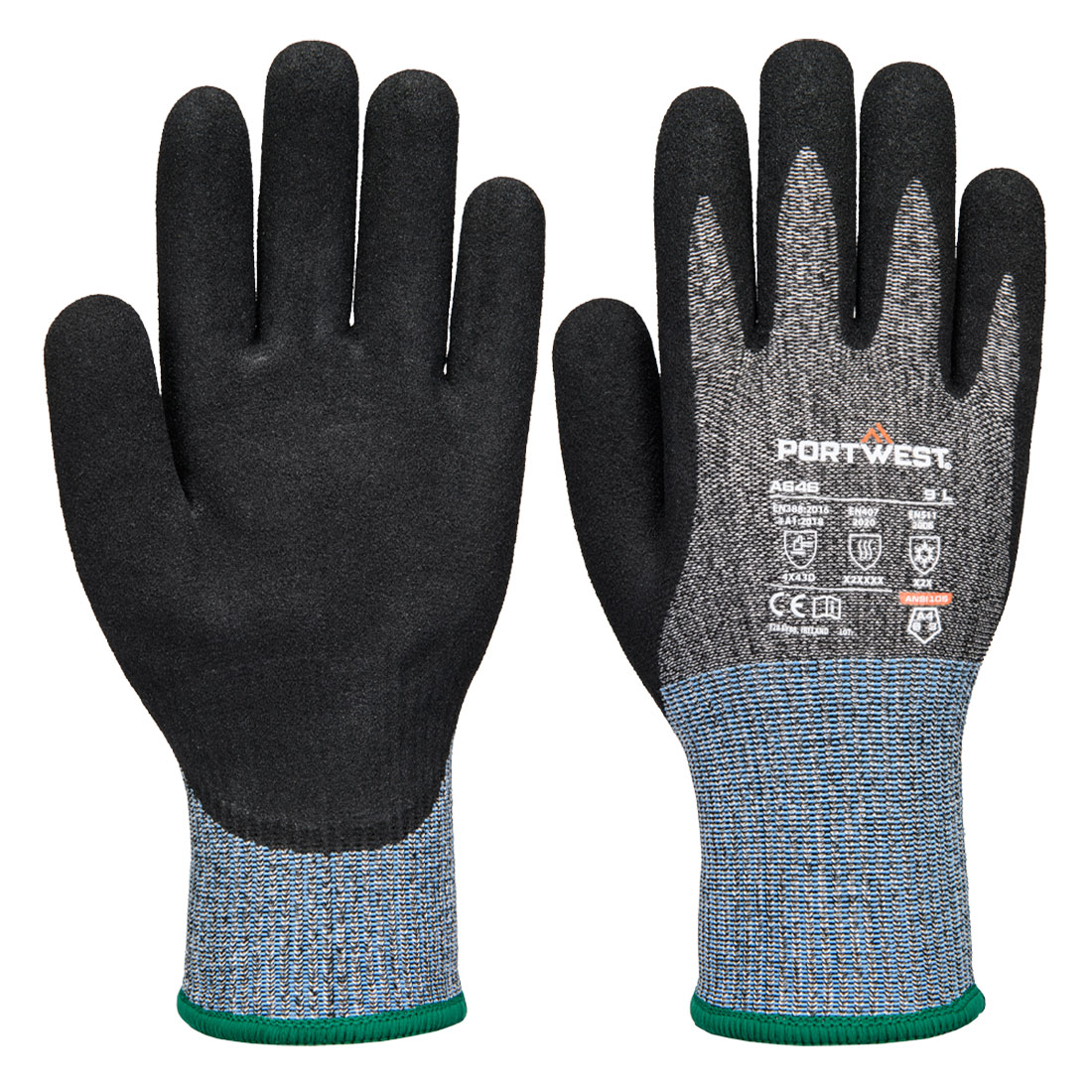 Vis-Tex Cut D13 Nitril handskar - Svart