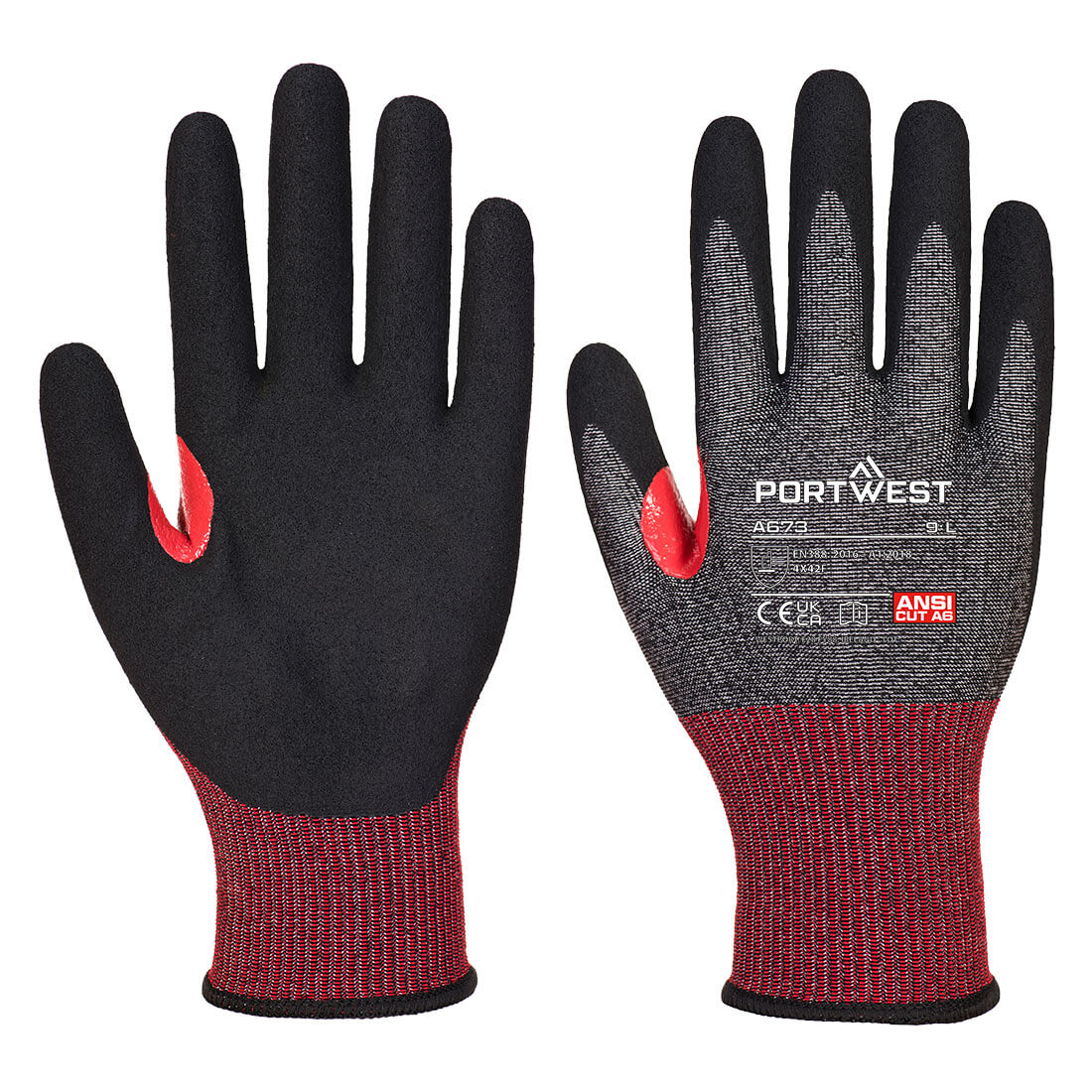 CS Cut F18 Nitrile Handske - Svart