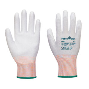 MR13 ESD PU handske - 12 pack - Grå/Vit