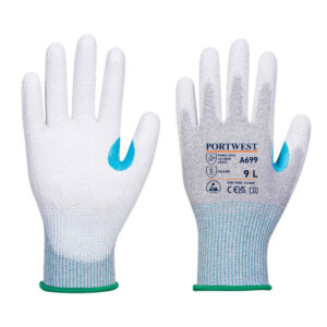 MR13 ESD PU handske - 12 pack - Grå/Vit