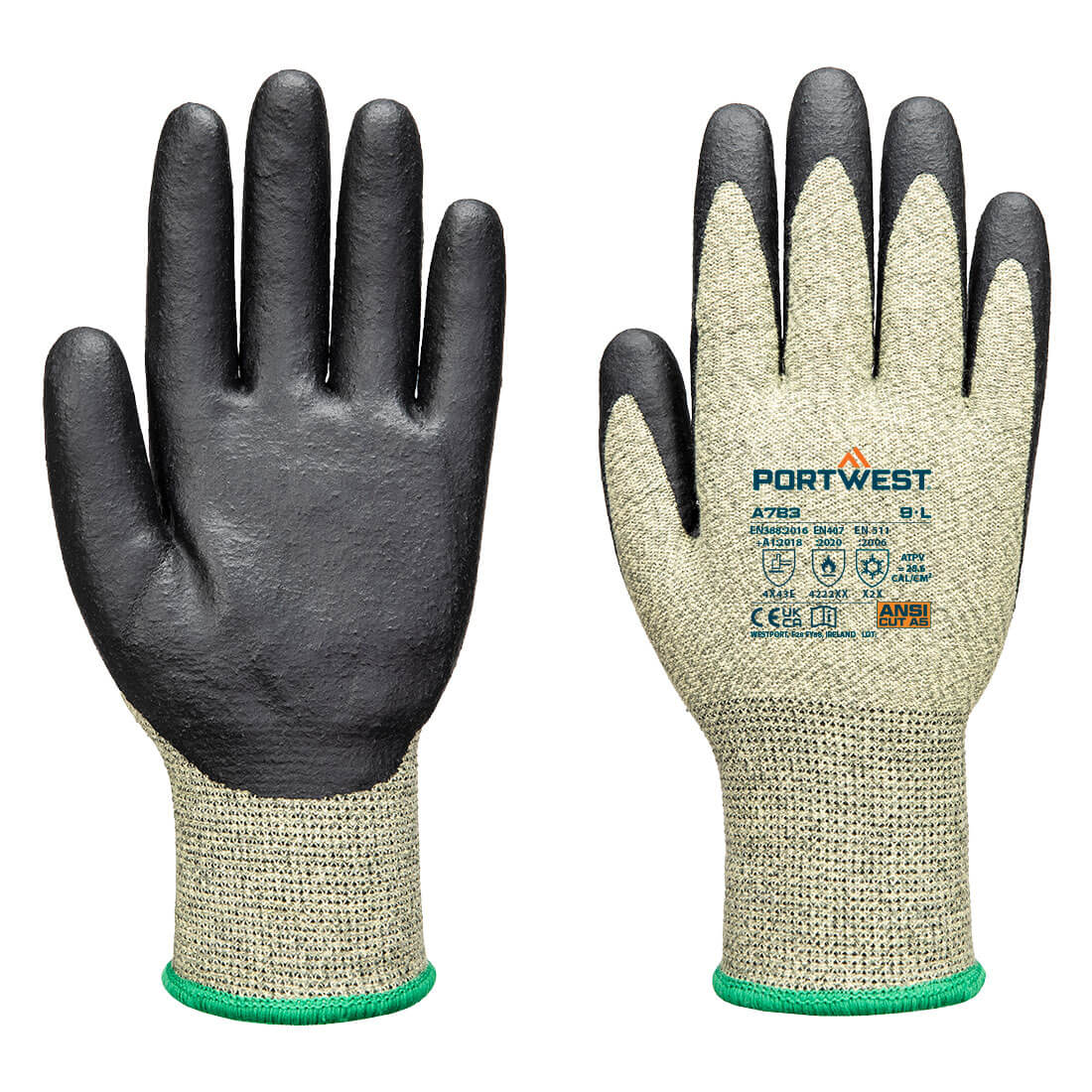 Arc Grip 13F Level 3 Handske - Grön/Svart