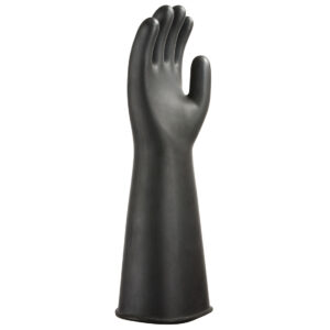 Heavyweight Latex Rubber Gauntlet - Svart