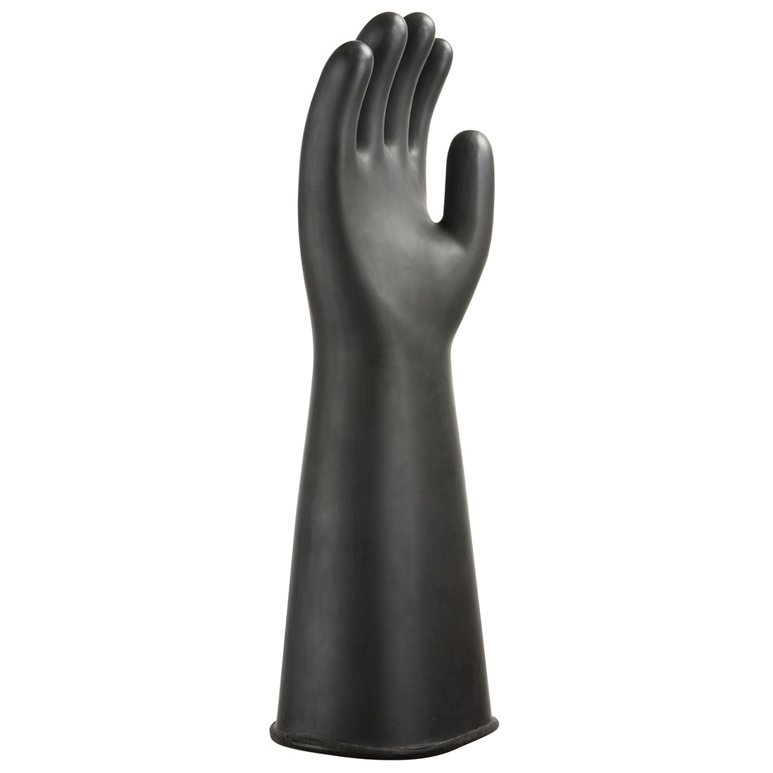 Heavyweight Latex Rubber Gauntlet - Svart