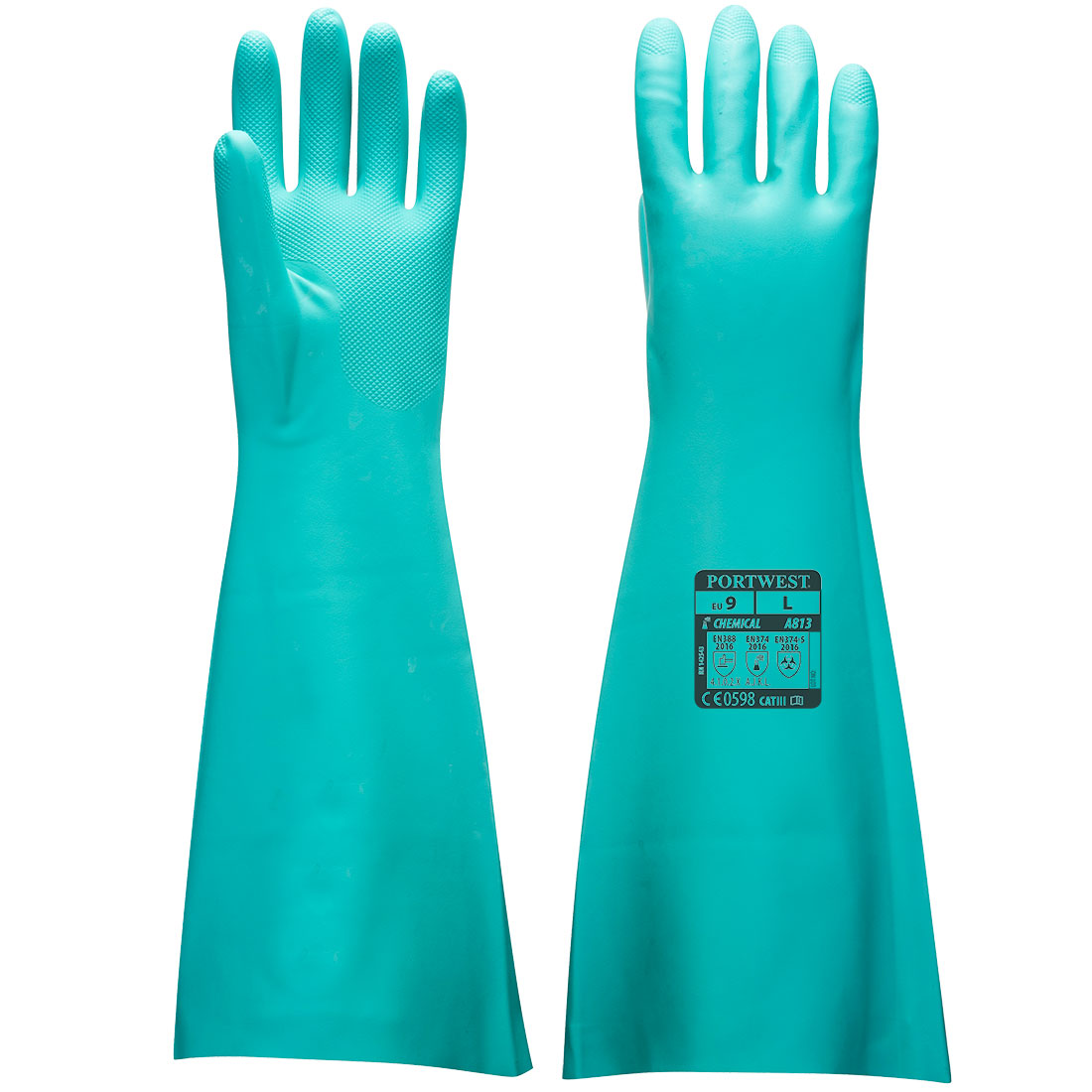 Extended Length Nitrile Gauntlet - Grön