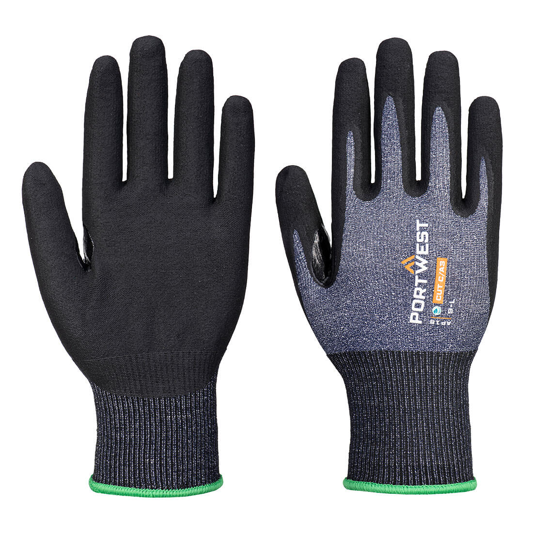 SG Cut C15 Eco Nitrilhandske – 12-pack - Blå/Svart