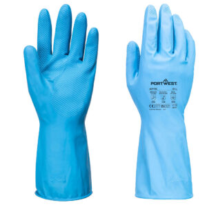 FD Chemical B Latex Light Gauntlet – 12-pack - Blå