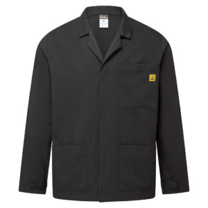 Antistatisk ESD-laboratoriejacka - Svart
