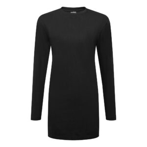 Relaxed Fit T-shirt i bomull för kvinnor L/S - Svart