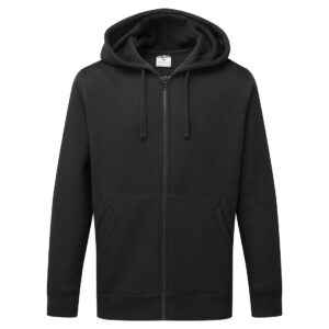 Hoodie med dragkedja - Svart