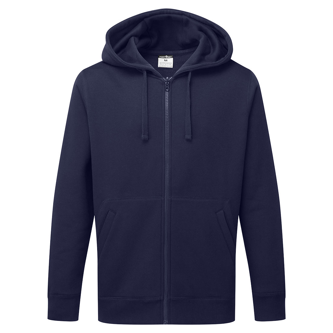 Hoodie med dragkedja - Marinblå