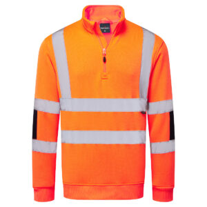 Hi-Vis Knit 1/2Zip Sweatshirt - Orange