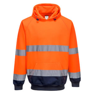 Tvåfärgad Sweatshirt - Orange/Marinblå
