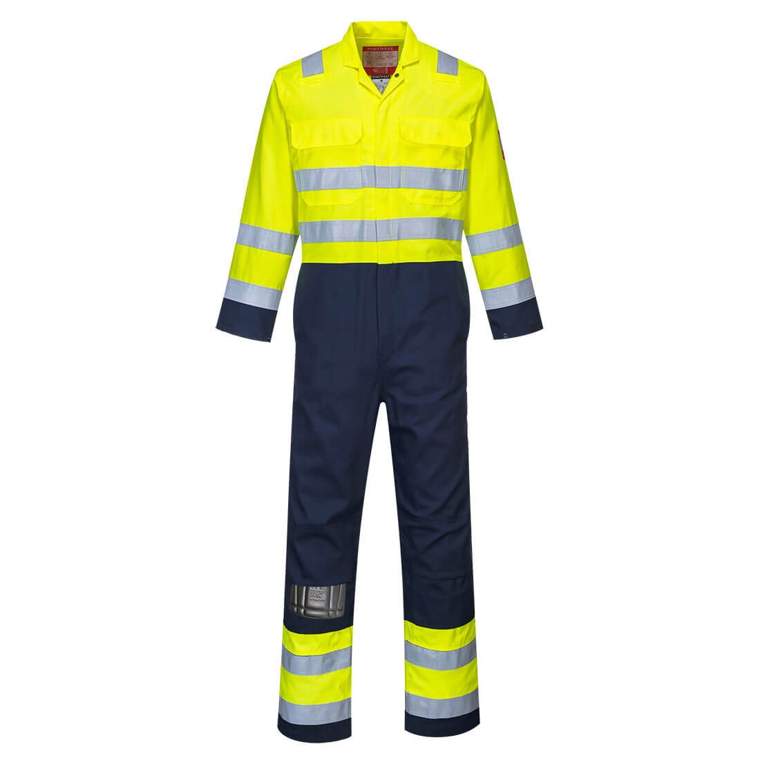 Bizflame Work Hi-Vis antistatisk overall - Gul/Marinblå
