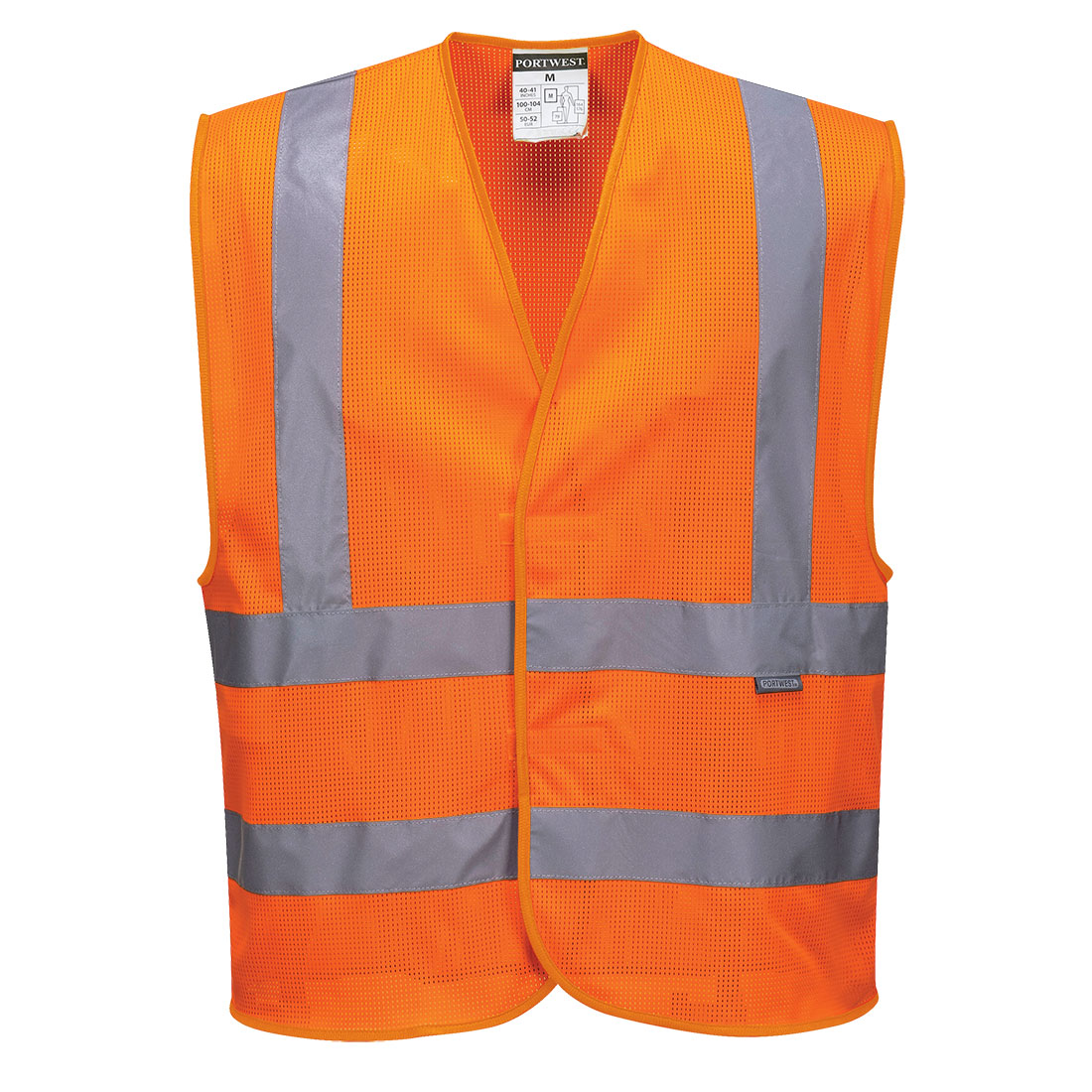 Hi-Vis Väst med Svarta Kontraster - Orange