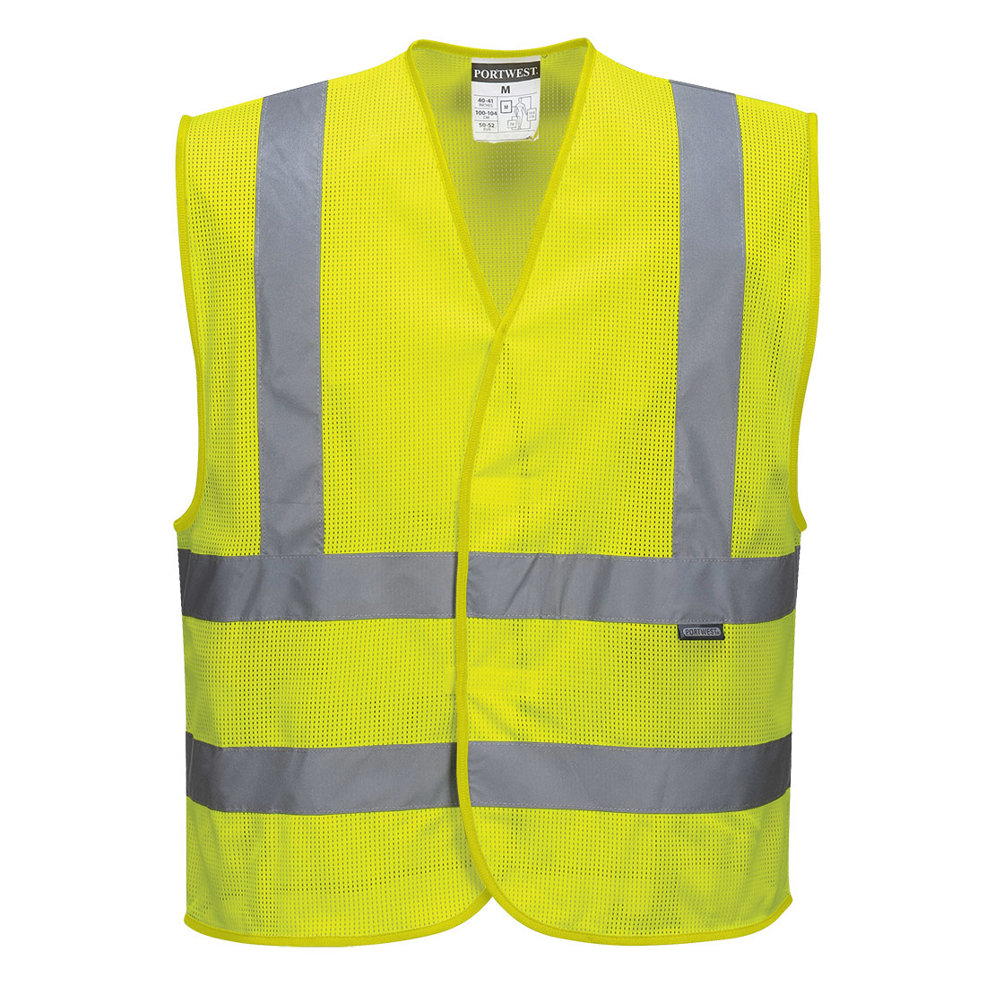 Hi-Vis Väst med Svarta Kontraster - Gul: