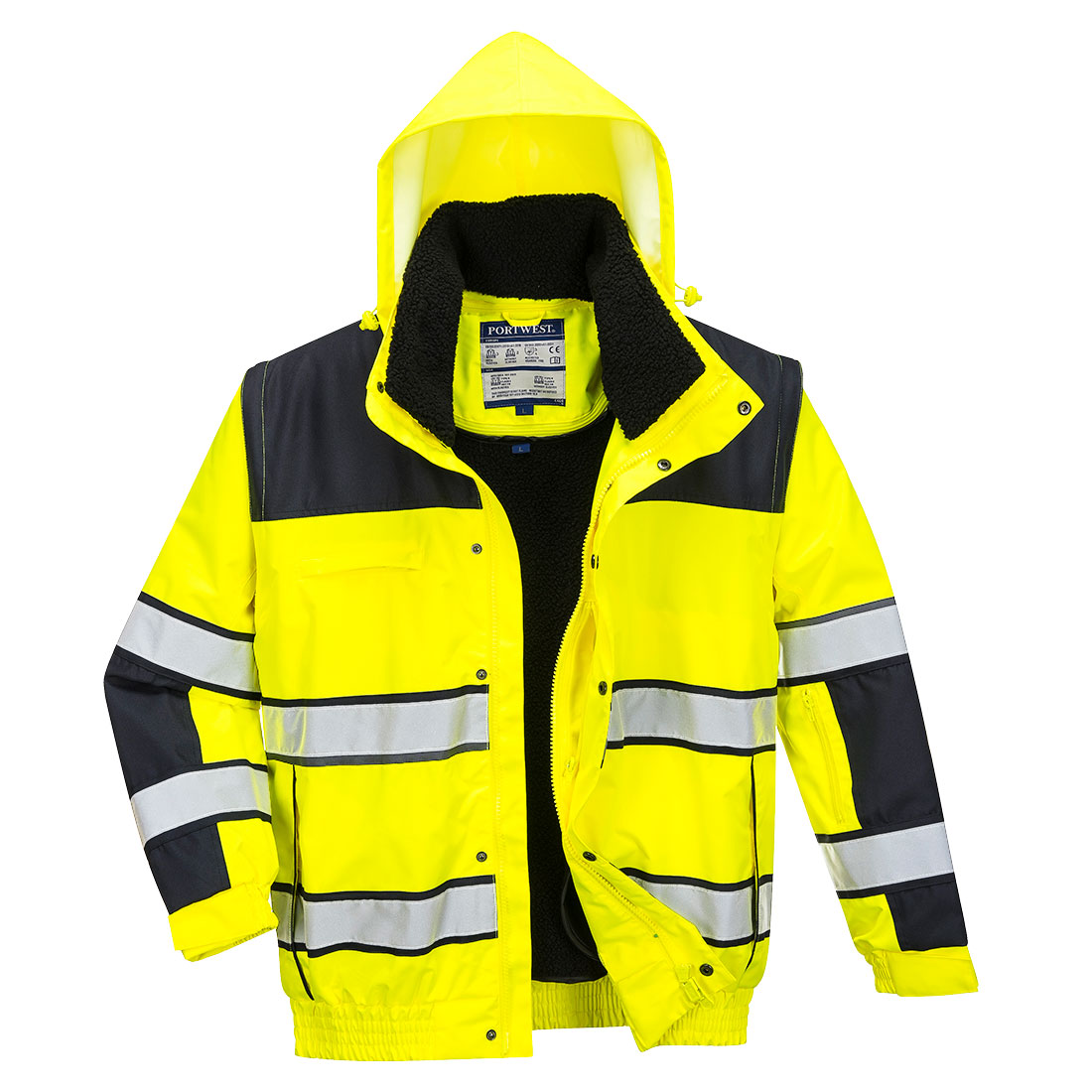 Hi-Vis klassic Bomber Jacket - Gul/Svart