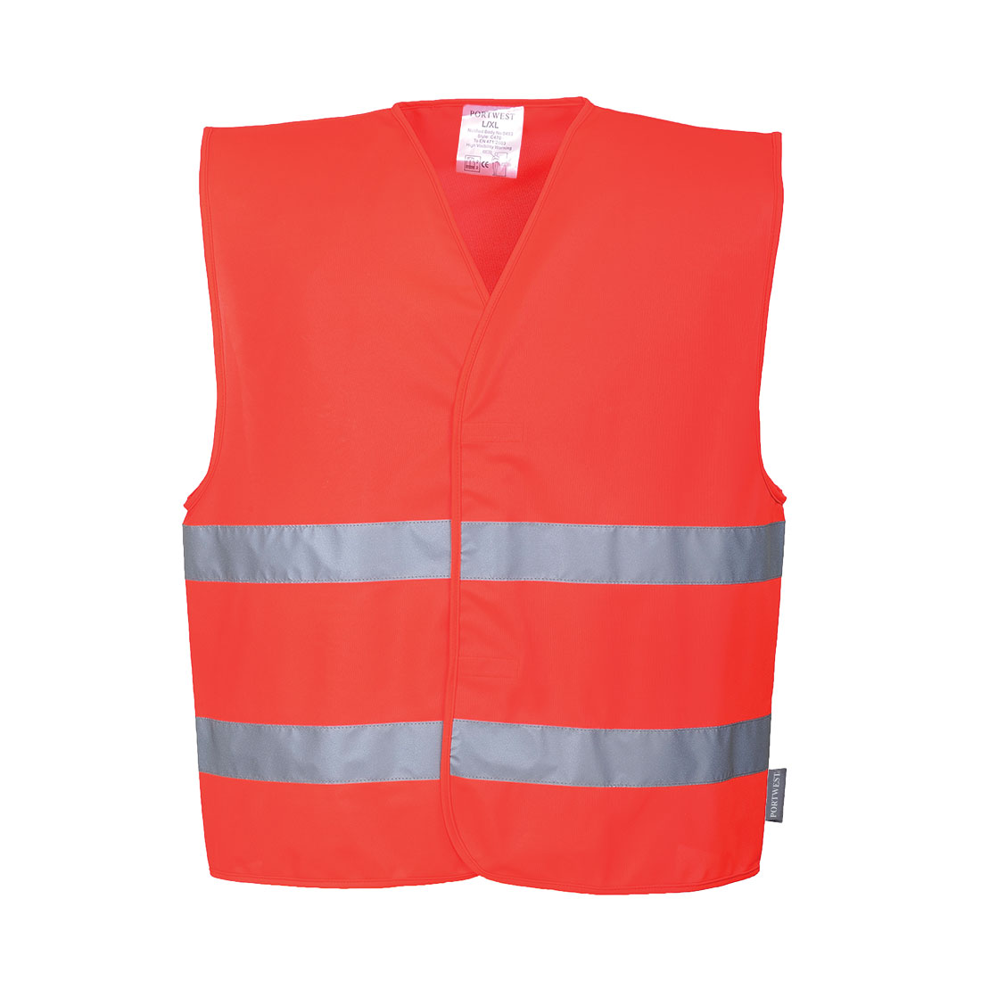 Hi-Vis Två Band Väst - Röd
