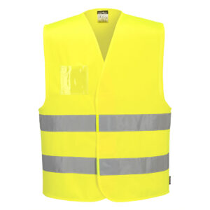 Hi-Vis Väst -Dubbel ID Hållare - Gul: