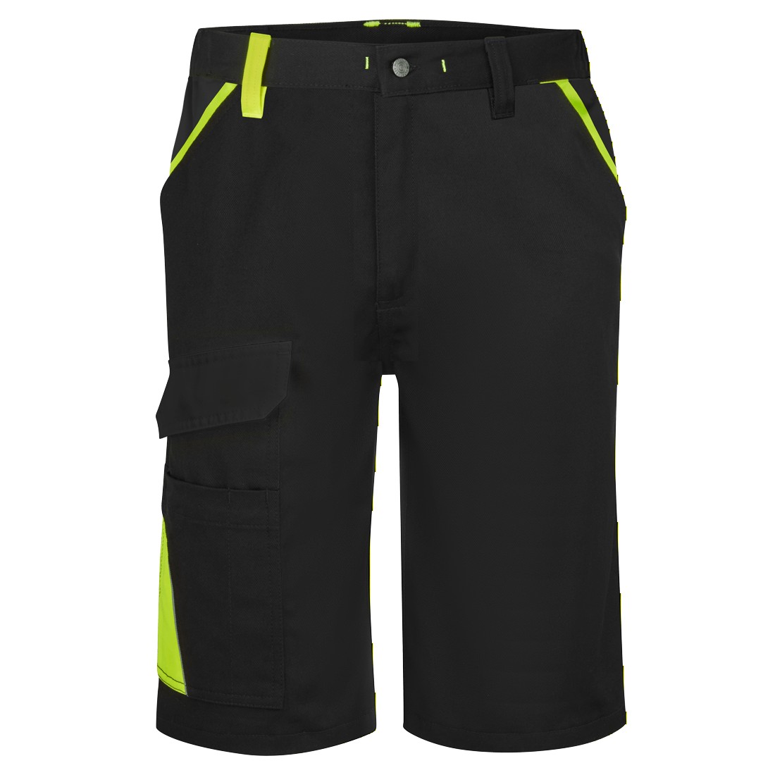 WX1 Tvåfärgade bomullsshorts - Svart/Gul