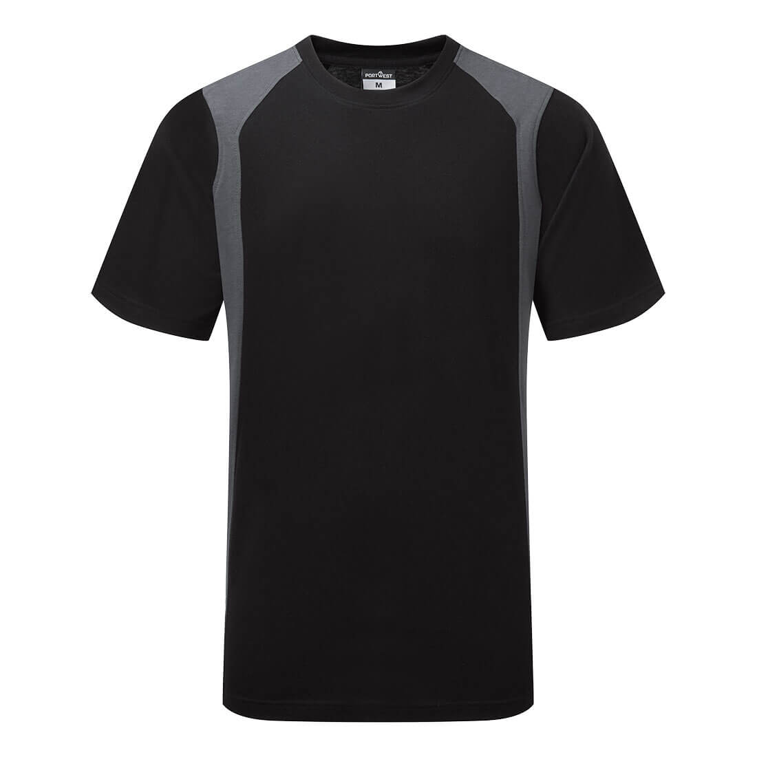 WX2 Lättvikts Bommuls T-shirt S/S - Svart/Grå