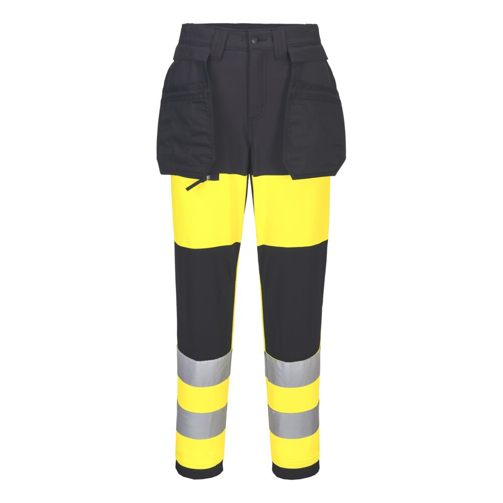 WX2 Eco Hi-Vis dambyxor i stretch, klass 1 - Gul/Svart