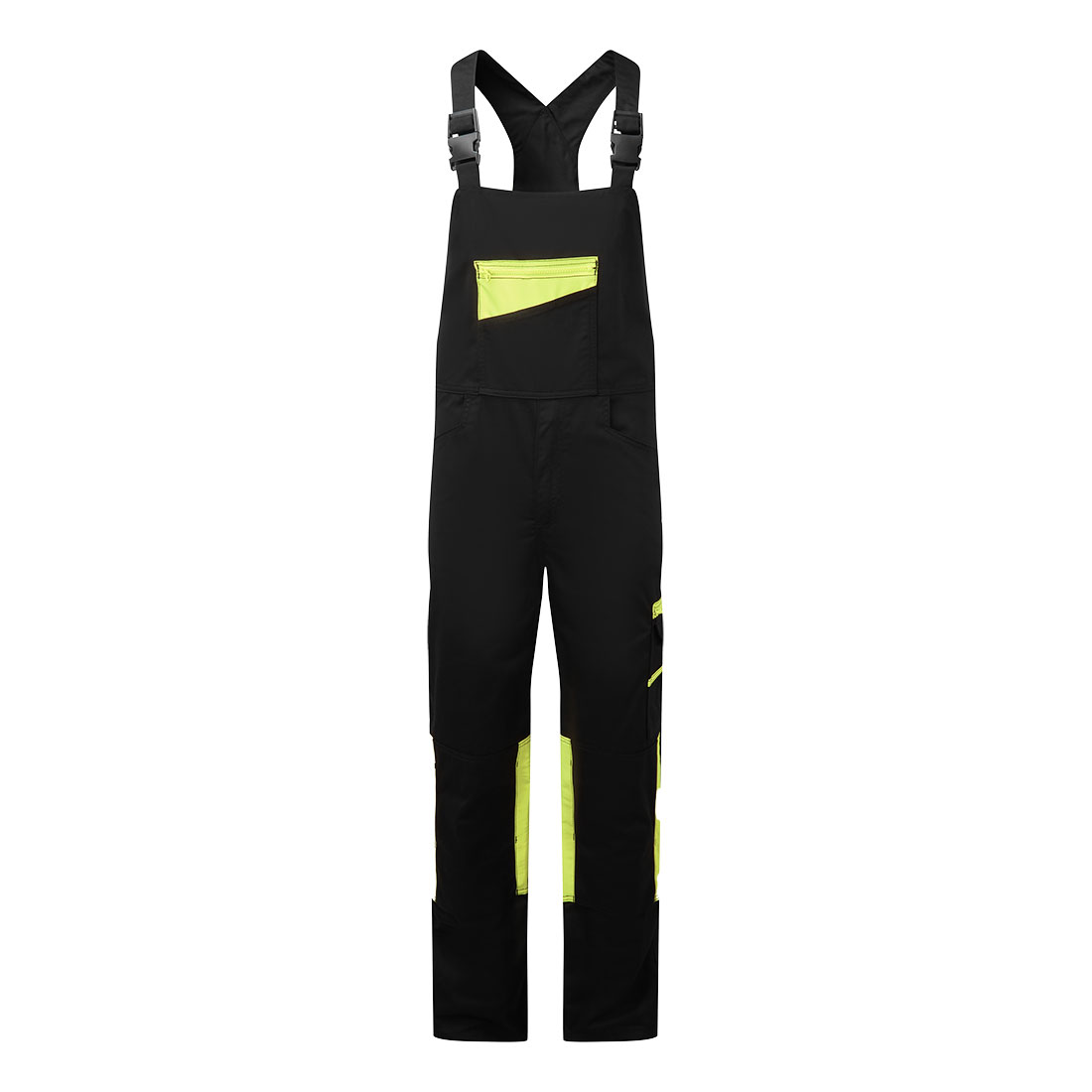 WX2 Eco Stretch Hängselbyxa - Svart/Gul