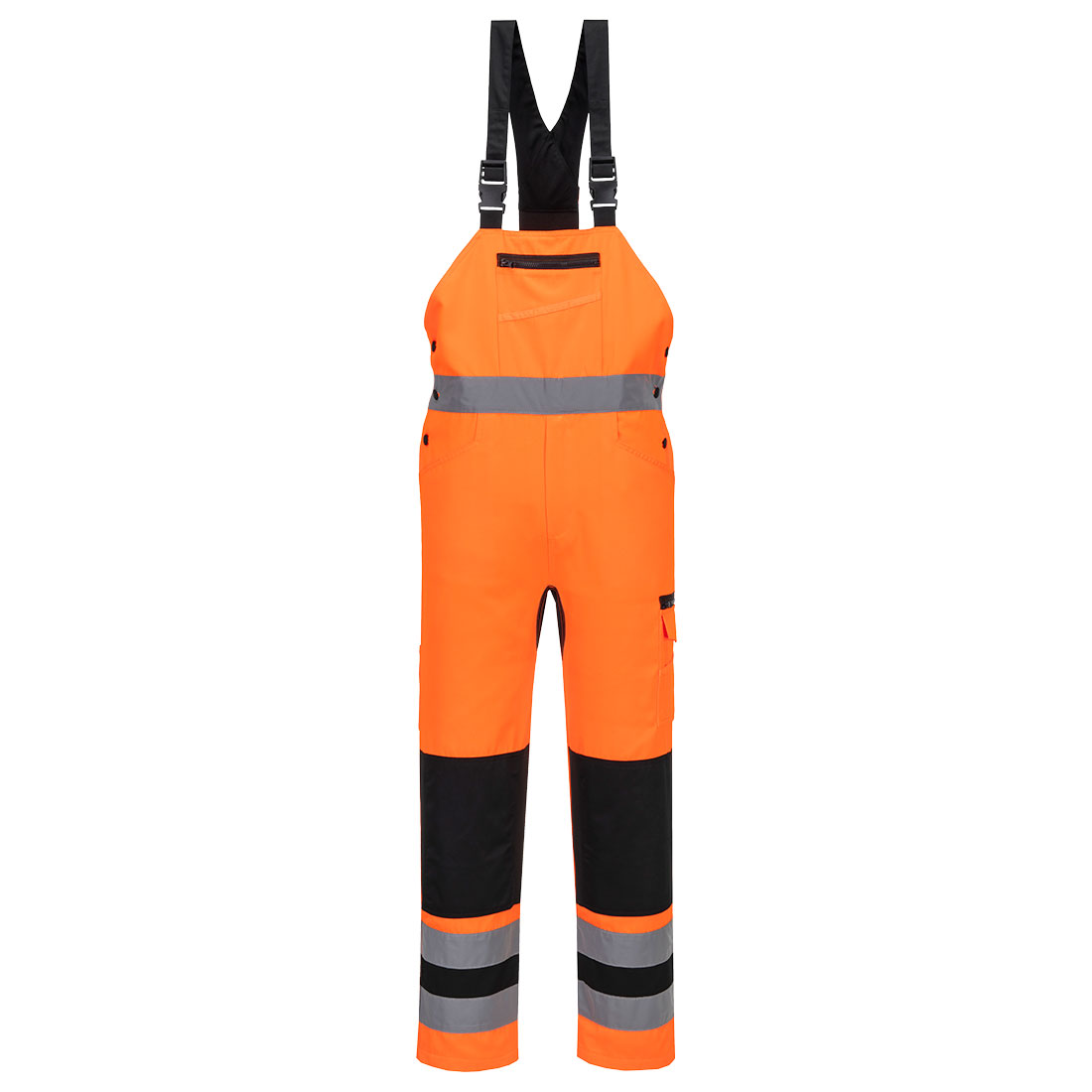 WX2 Hi-Vis Hängselbyxa - Orange/Svart