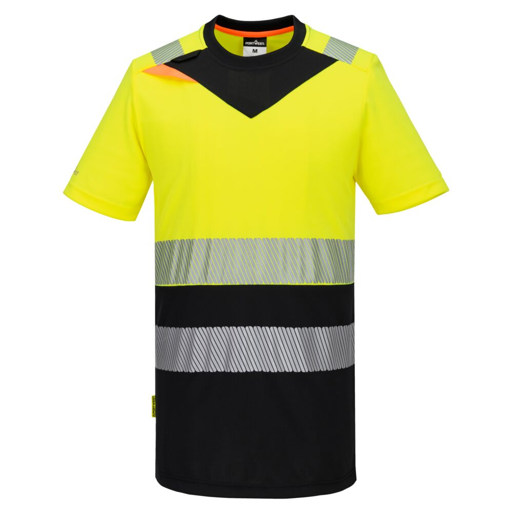 DX4 Hi-Vis T-shirt Klass 1 S/S - Gul/Svart