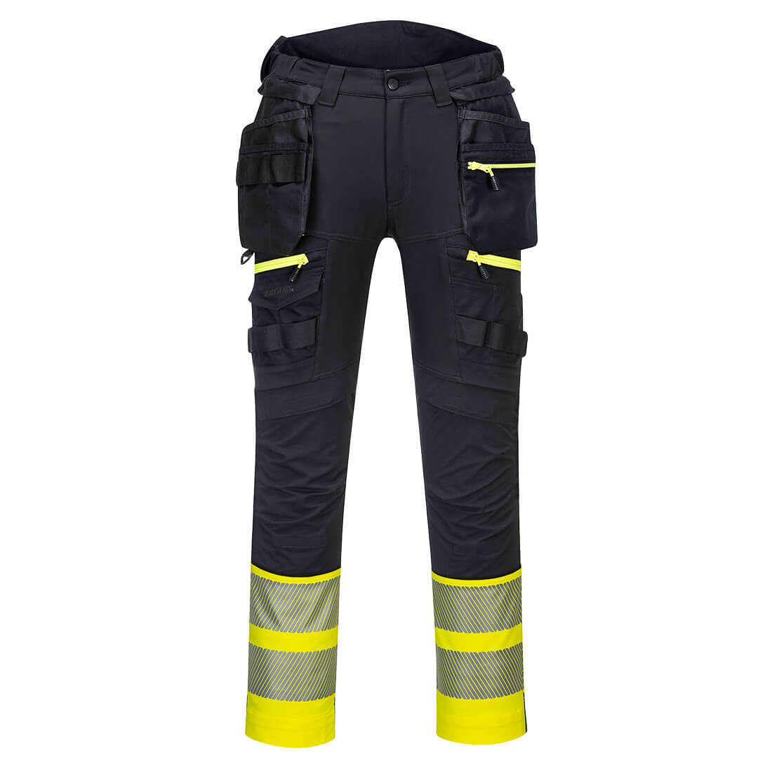 DX4 Hi-Vis Hantverksbyxa 4-vägsstretch Klass 1 - Gul/Svart