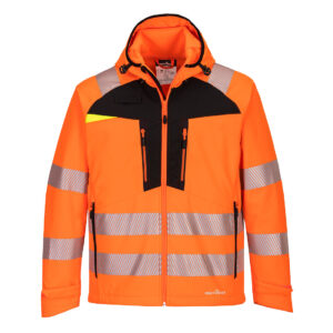 DX4 Hi-Vis Softshell (3L) - Orange/Svart