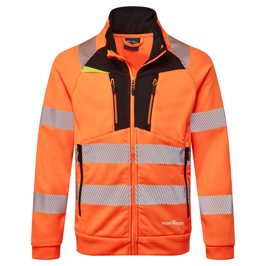 DX4 Hi-Vis Sweatshirt Med Hel Dragkedja - Orange/Svart
