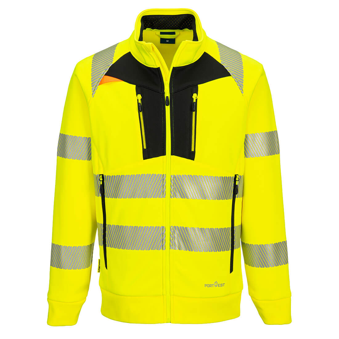 DX4 Hi-Vis Sweatshirt Med Hel Dragkedja - Gul/Svart