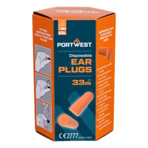 Öronproppar av PU-skum (30 par) - Orange