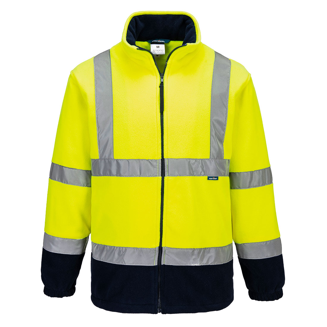 Hi-Vis Två Färgade Fleece - Gul/Marinblå
