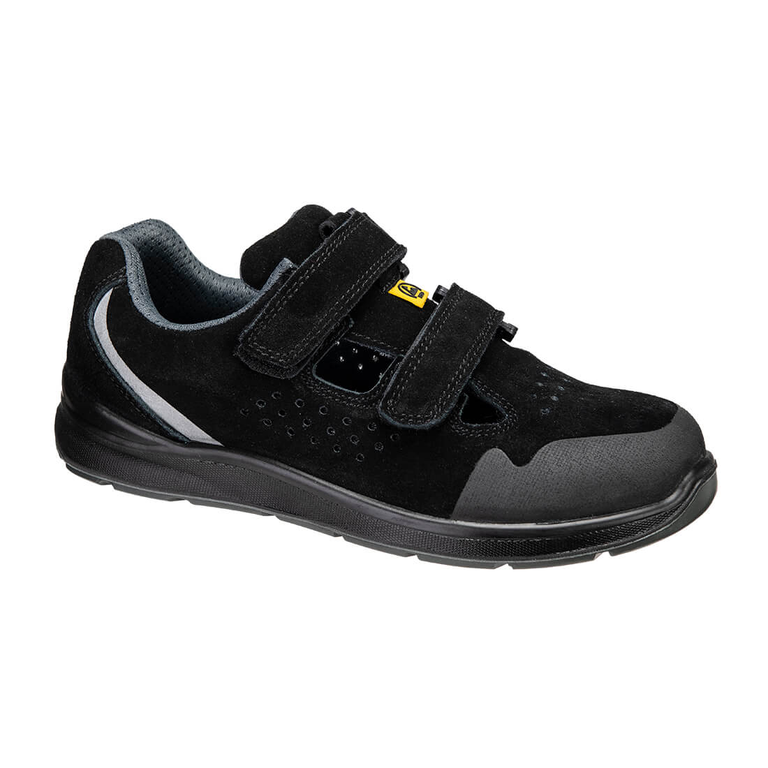 Stål Koskinn Mocka Sandal S1P ESD SR FO - Svart/Grå