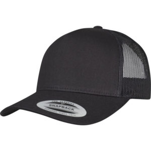5-Panel Retro Trucker Cap - Black